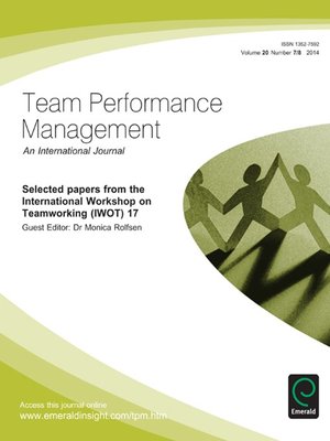 cover image of Team Performance Management, Volume 20, Issue 7 & 8